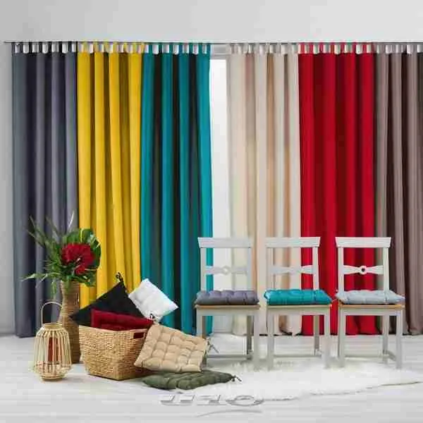 Douceur d’interieur Tenda Con Passanti 140 X 260 Cm Poliestere Unito Essentiel Naturale - immagine 2