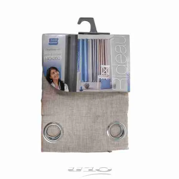 Douceur d’interieur Tenda Con Occhielli 140 X 260 Cm Chambray Unito Newton Lino
