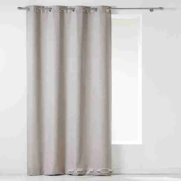 Douceur d’interieur Tenda Con Occhielli 140 X 260 Cm Chambray Unito Newton Lino - immagine 2