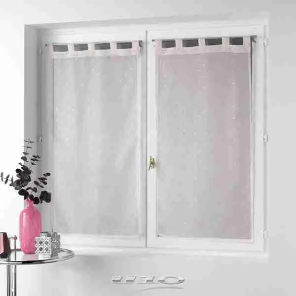 Douceur d’interieur Tendaggio Dritta Con Passanti 2x60x160 Cm Velo Stampato Metalizato Orion Rosa