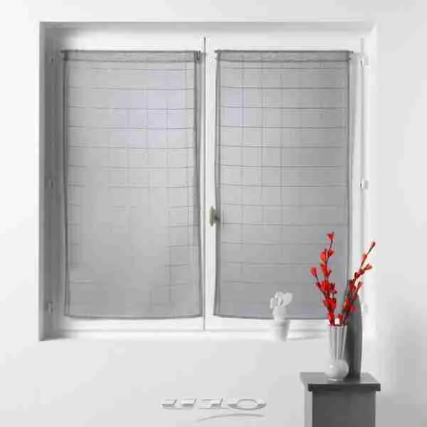 Douceur d’interieur Tendaggio Dritta Passa Bachet 2x60x160 Cm Velo Sabbia Fantasia Eulalie Grigio