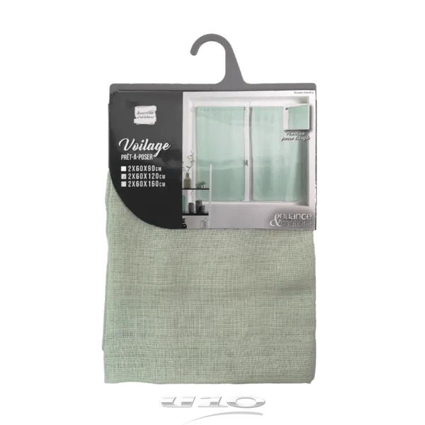 Douceur d’interieur Tendaggio Dritta Passa Bachet 2 X 60 X 120 Cm Velo Tessuto Soane Menta - immagine 2