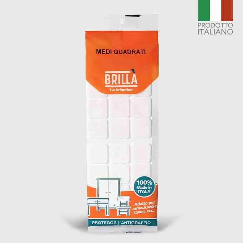 Feltrini Quadrati Medi Bianchi 24pz 28*28mm