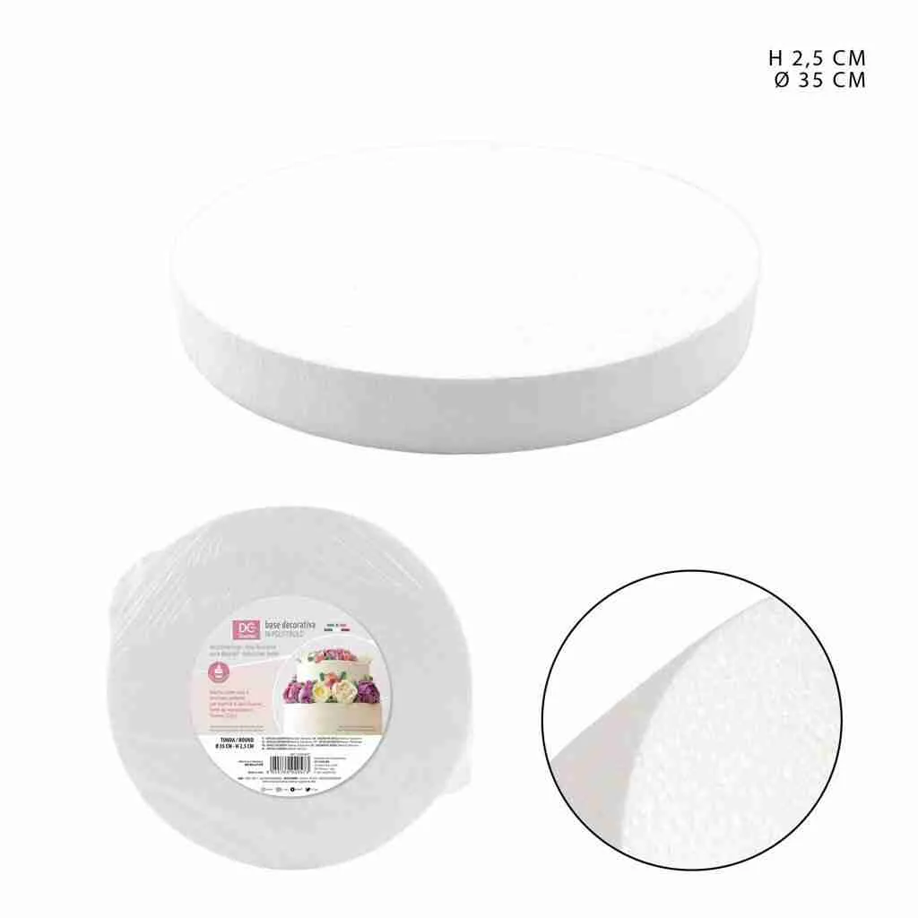 Dc Casa Base Tonda Polistirolo H2.5cm D35cm
