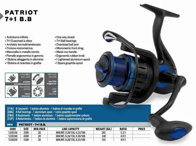 Lineaeffe PATRIOT REEL 7+1 BB 1SPAGRAS4500